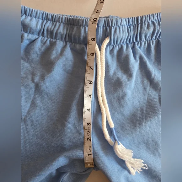Legaci Block Island RI Baby Blue Joggers M Coastal Graphic Swratpants Athleisure - Picture 9 of 10